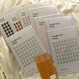 Cloth & Paper + Sweet Caress + PlanxStowe Planner Sticker dots drops +tape